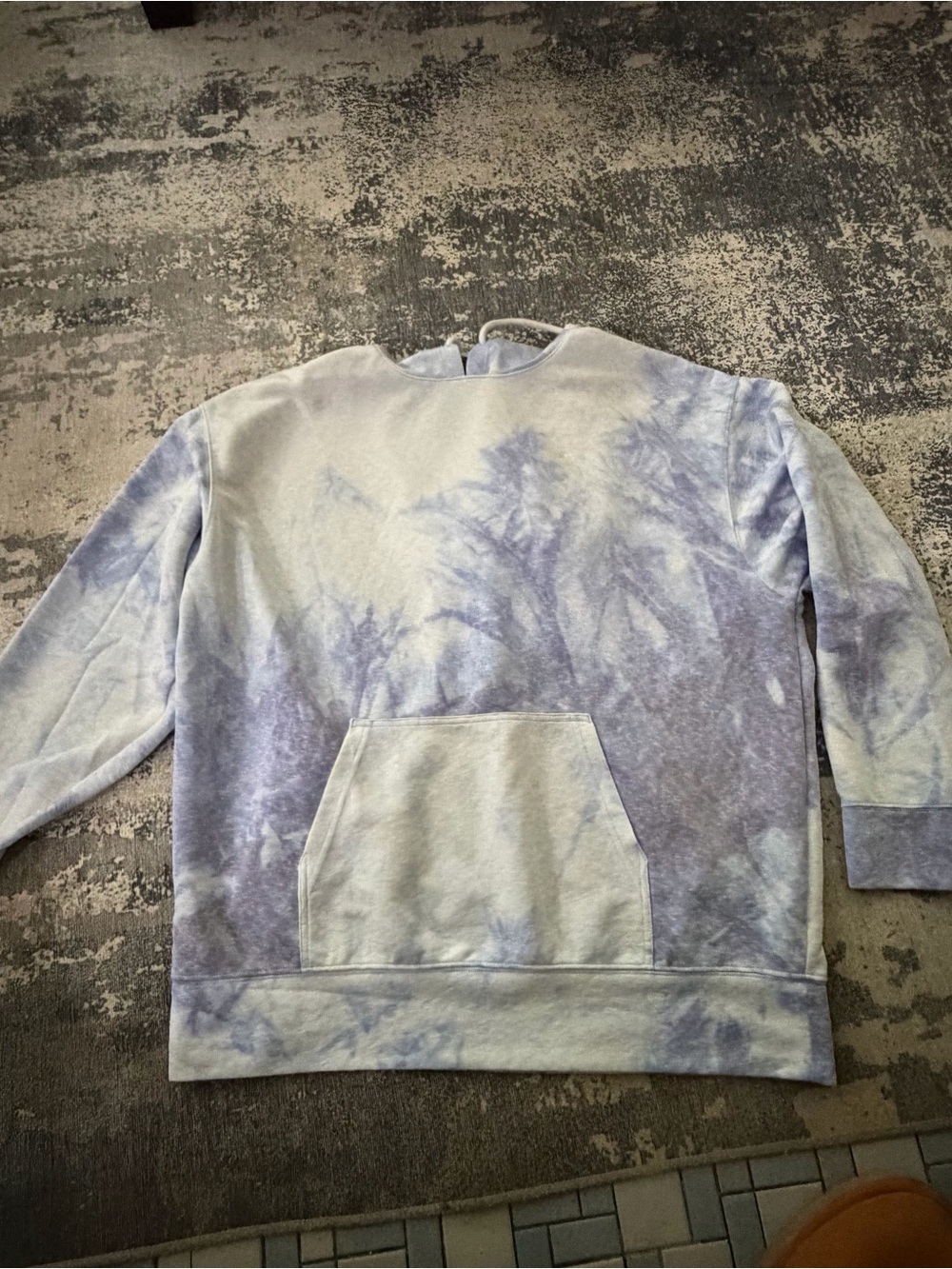 Nike Women's Tie-Dye Hoodie Sweatshirt - Light Blue & Gray